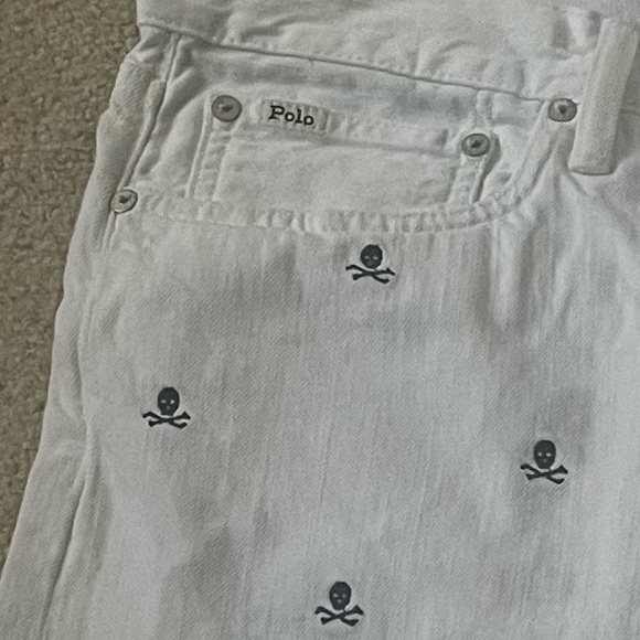 RALPH LAUREN/POLO Hampton relaxed SKULL & COSSBOW pattern jean ~ - Picture 4 of 9
